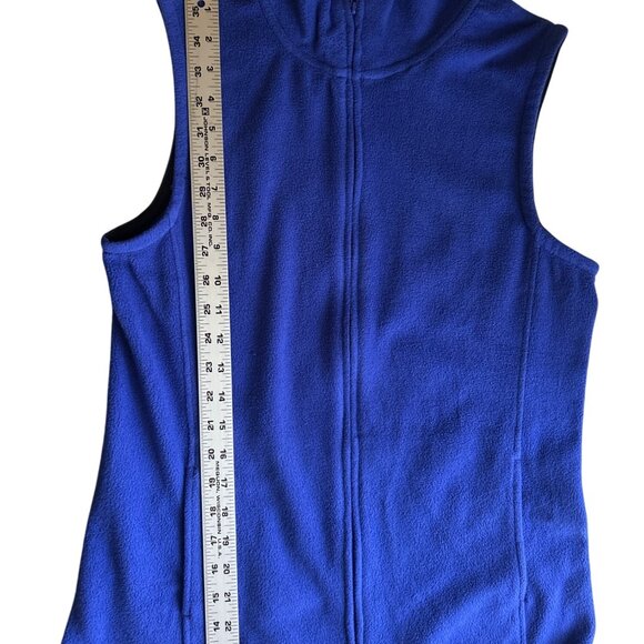 Cuddl Duds Womens Blue Fleecewear Vest With Stretch Full-Zip Front Size M - Picture 6 of 6